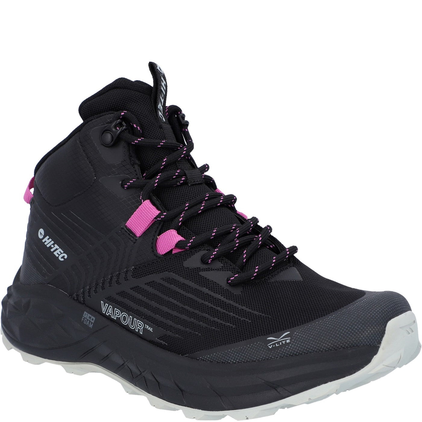 Womens Hi-Tec Black Fuse Trail Mid WP